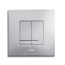 Wisa Delos Plaque De Commande 16x16cm Carré Avec Chasse D'Eau Double En Plastique Chrome Mat