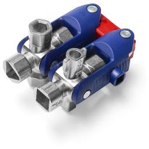 Knipex Universalschlüssel JointKey Quadro – 8 Schließköpfe – 10 verschiedene Schließungen – klappbar – ¼" Bitaufnahme