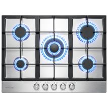 Gasland Chef - Gasland Piano Cottura A Gas Naturale/butano/propano Da Incasso, Acciaio Inossidabile - Gh2705ss1fc - 5 Fuochi - 10400w
