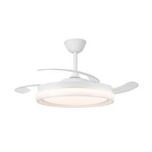Ventilador De Techo Led Smart “brisa Eco” Regulable Con Control Remoto (45w 3cct 4400lm) Ip20 Ø106cm Color Blanco