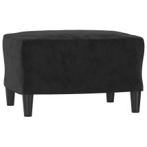 Décoshop26 - Repose-pieds Tabouret 60 X 50 X 41 Cm En Velours Noir Dec030499