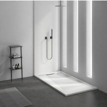 Siena - Supreme Concealed Waste White Stone Resin Ultra-slim 25mm Rectangular Shower Tray - 1000 X 700
