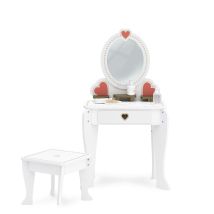 Robincool - Tocador Infantil De Madera Ecológica Beauty Center 49x34x93 Cm Con Taburete Y Accesorios Incluidos