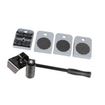 Tools 77255505 Rulli Per Elettrodomestici, Nero/argento, Set Da 5 Pezzi - Hilka