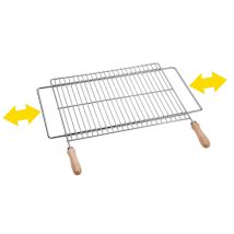 Griglia Barbecue Estensibile Da 52,5 A 62,5x40 Cm, Inossidabile 18/8 - Sauvic