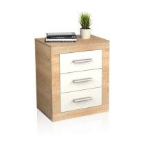 Mesita De Noche Kira Cambria - Blanco 50cm (ancho) X 61cm (alto)