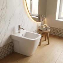 Bidet Filomuro In Ceramica Bianca Con Fissaggi Nascosti 36x54 Cm – Mia Ceramica Dolomite