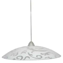 Pendelleuchte Melissa Ø 50 Cm, 1xe27, Transparentes Glas, Weiße Oberfläche