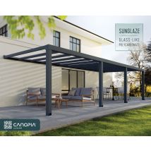 Palram - Canopia Stockholm Marquesina Pérgola De Aluminio Premium 3.4x9.5 M Transparente