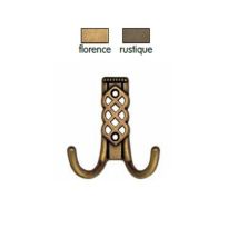 Appendiabiti In Stile Rustico Metal Style Doppio Gancio 80x81h - Colore: Florence