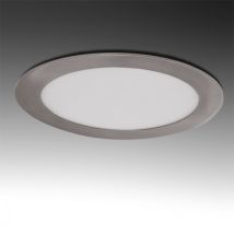 Mille Lucciole - Pannello Led Rotondo 18w Acciaio Satinato Nickel Slim Ip20 Incasso Faretto Luce Calda Bianca Naturale Downlight Fredda Bianca 6500k