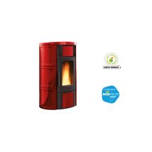 Estufa De Pellets Iside Hidro 2.0 Bordeaux – 19 Kw – La Nordica – Calefacción Para Espacios Hasta 545 M³
