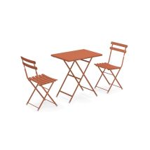 Arc En Ciel Set 2 Sedie Pieghevoli 1 Tavolo Pieghevole Rosso Acero Ral 8004 (26)