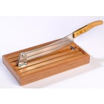 Bandeja de pan de bambú – 43 x 17 x 8,5 cm – Cuchillo para el pan – DM CREATION NATURELLEMENT