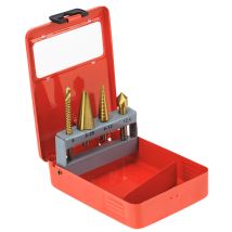 Easy Work - Bohrer Entgratersatz 4 Teilig Fräsbohrer Stufenbohrer Schälbohrer Senker