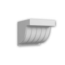 Profhome Decor - Ménsula Profhome 119801 Elemento Decorativo Estante Pared Estilo Art Déco Blanco