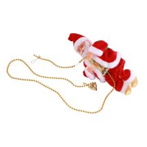 Eosnow Père Noël Grimpant Électrique Sur Chaîne De Perles, Figurine Mobile Suspendue, Jouets D'Ornement De Noël