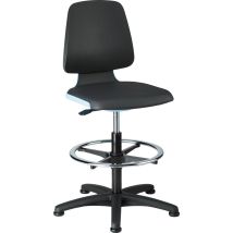Bimos - Arbeitsstuhl Labsit 3, K-leder Blau Sitzhöhe 520-770 Mm