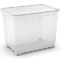 Xl Aufbewahrungsbox Mit Rollen Transparent 55,5x39x42,5