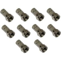 Connecteurs F Mâle - Aerzetix - 6.8mm - 10 Pièces - Coaxial - Antenne Tv/satellite