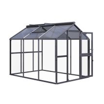 Kgt Gewächshaus "galant Iii", Anthrazit-grau, 6,7 M², 4 Mm Esg, 10 Mm Hkp
