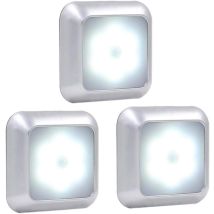 Motion Sensor Light, Closet Light, 6 Led Night Light, Night Light For, Staircase, Kitchen, Wardrobe (white Light, 3pcs)