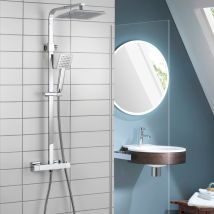 Aqualisa Showers - Aqualisa Deco Thermostatic Mixer Shower Square Bar Valve Chrome Deco.sqr.sc.ch