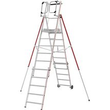 Scala telescopica in alluminio HYMER – Altezza massima 3290 mm – Dimensioni piattaforma 600 x 425 mm