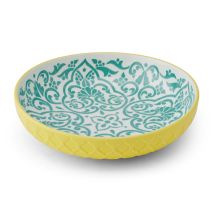 Geometrische Schale – Gelb und Blau – 21 x 21 x 5 cm – 900 ml – Mikasa