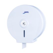 Distributore Industriale Medio Di Rotoli Di Carta Fino A 300 M, Diametro Massimo 220 Mm, Anima Da 18 A 55 Mm, Corpo In Acciaio Laminato Bianco, 