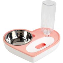 In 1 Automatischer Trockenfutterspender Für Katzen Und Hunde, Automatischer Springbrunnen-wasserfutterspender, Fressnapf + 500-ml-flasche