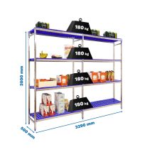 Simonrack Simoninox Regalsystem Aus Rostfreiem Stahl Blau