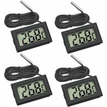 Mini-digital-lcd-thermometer Mit Temperaturfühler Für Kühlschränke, Gefrierschränke Und Aquarien (schwarz)