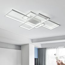 Ganeed Lámpara De Techo Led Regulable Con Control Remoto, Moderna Plafon Led De Techo Cuadrada De 50w Y 3 Capas, Accesorios De Luces De Techo De 