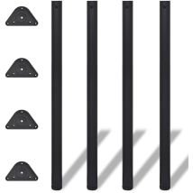 Set Di 4 Piedini Manart 60 Mm H.870 Mm Nero - 23r/noir