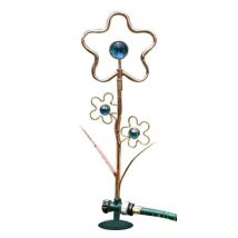 Irrigatore rotante in metallo a forma di fiore – 16 cm – 61 cm – Ottone – Blu/Rame – Suan