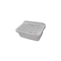 Regiplast – Waschbecken weiß 550 x 390 x 230 mm – 18 Liter – mit Ablauf und Seifenhalter