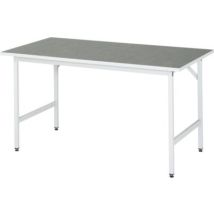 Rau Arbeitstisch – Linoleum – 1500x800x750-800mm – antistatisch – schwer entflammbar – max. Flächenlast 300 kg – Made in Germany
