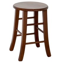 Sgabello Basso In Legno Bar Seduta Rotonda H 47 Cm Gamba Sciabola