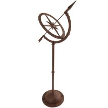 Reloj De Sol De Hierro Fundido, 93 Cm De Altura.