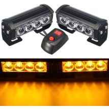 Blitzlicht, Set Mit 2 Notfallblitzlichtern Mit Einer Oder Zwei Leds, 12v, Für Lkw Und Anhänger Von General Motors (gelb)