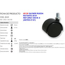 Ruota Gayner 20-01 DRG1 040 M-8 – Alta qualità – Manovrabilità eccellente – Uso industriale e commerciale