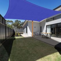 Voile D'Ombrage 3x4m Bleu Klein Sonnenschutz Sichtschutz Windschutz Outdoor