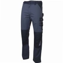 Pantaloni da lavoro multitasche uomo 42 grigio scuro/nero – 60% cotone, 40% poliestere – LEBEURRE