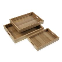 Set 3 Bandejas Mdf Dark