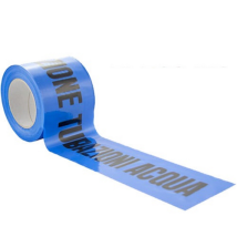 Koem - Rotolo Nastro Segnaletico Alta Visibilita' Azzurro In Polietilene Cm 10x200 Mt Per Segnalazioni Tubazioni Acqua Per Ediliza E Lavori Stradali