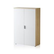 Forex - Estantería Multiestancia Office En Blanco Artik Y Roble Canadian 80x119x33 Cm