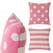 Cuscino decorativo 45x45 cm rosa – 100% poliestere – Cerniera nascosta