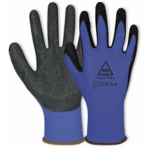 Hase Safety Gloves Gants De Travail En Latex Superflex, En 388, En 420, Taille 9, Bleu/noir