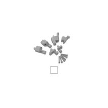 Novellini – Ganchos para puertas correderas LUNES P-V – Blanco – Compatibles con modelos MUNCH y PMUNCH V
